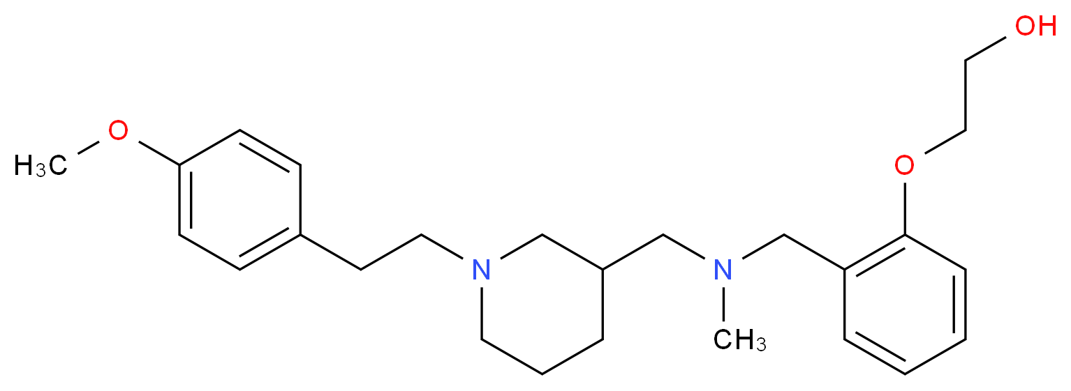 2-(2-{[({1-[2-(4-methoxyphenyl)ethyl]-3-piperidinyl}methyl)(methyl)amino]methyl}phenoxy)ethanol_Molecular_structure_CAS_)