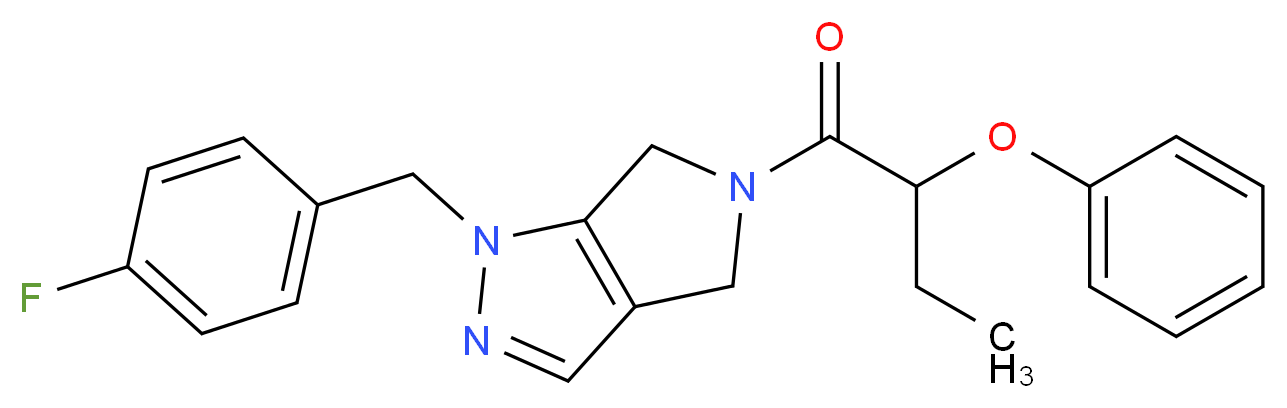 1-(4-fluorobenzyl)-5-(2-phenoxybutanoyl)-1,4,5,6-tetrahydropyrrolo[3,4-c]pyrazole_Molecular_structure_CAS_)