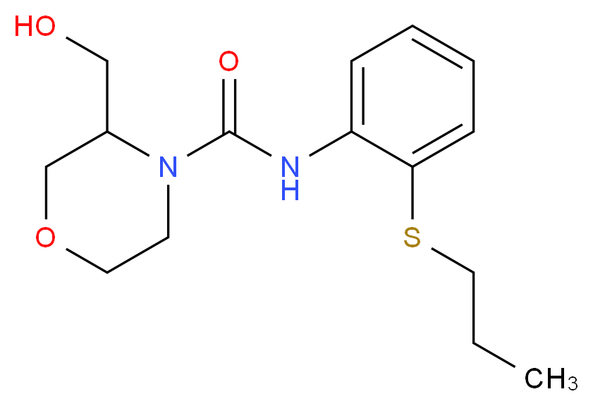 3-(hydroxymethyl)-N-[2-(propylthio)phenyl]morpholine-4-carboxamide_Molecular_structure_CAS_)