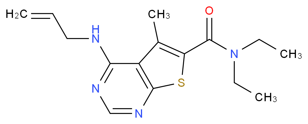 4-(allylamino)-N,N-diethyl-5-methylthieno[2,3-d]pyrimidine-6-carboxamide_Molecular_structure_CAS_)