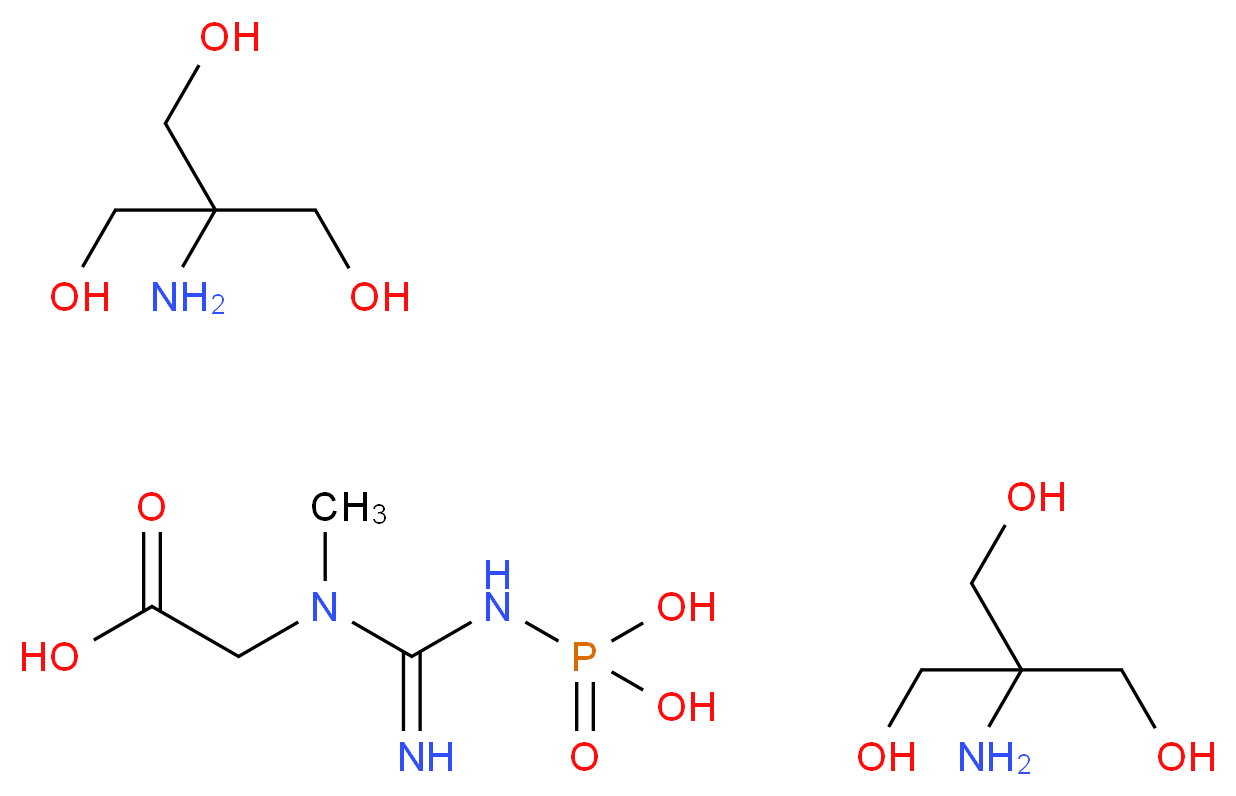 Phosphocreatine di(tris) salt_Molecular_structure_CAS_108321-17-1)