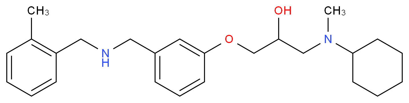 1-[cyclohexyl(methyl)amino]-3-(3-{[(2-methylbenzyl)amino]methyl}phenoxy)-2-propanol_Molecular_structure_CAS_)