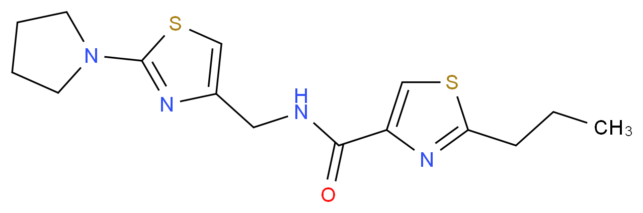 2-propyl-N-{[2-(1-pyrrolidinyl)-1,3-thiazol-4-yl]methyl}-1,3-thiazole-4-carboxamide_Molecular_structure_CAS_)