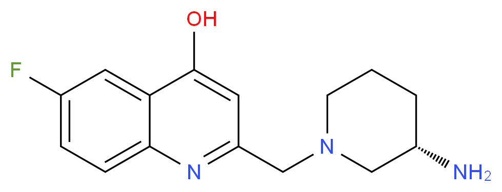 2-{[(3S)-3-aminopiperidin-1-yl]methyl}-6-fluoroquinolin-4-ol_Molecular_structure_CAS_)