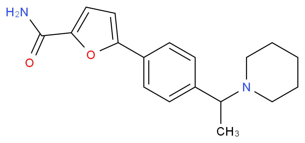 5-[4-(1-piperidin-1-ylethyl)phenyl]-2-furamide_Molecular_structure_CAS_)