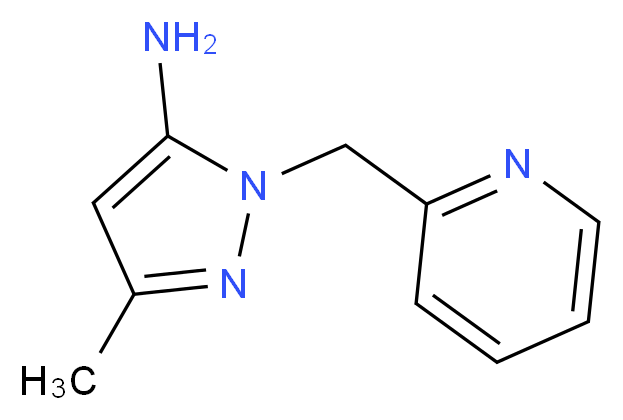 3-methyl-1-(pyridin-2-ylmethyl)-1H-pyrazol-5-amine_Molecular_structure_CAS_)