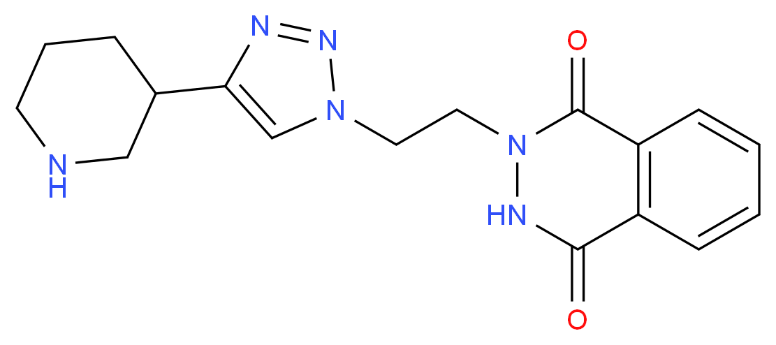 2-[2-(4-piperidin-3-yl-1H-1,2,3-triazol-1-yl)ethyl]-2,3-dihydrophthalazine-1,4-dione_Molecular_structure_CAS_)