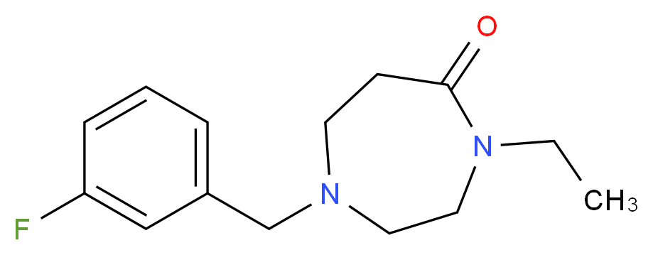 4-ethyl-1-(3-fluorobenzyl)-1,4-diazepan-5-one_Molecular_structure_CAS_)