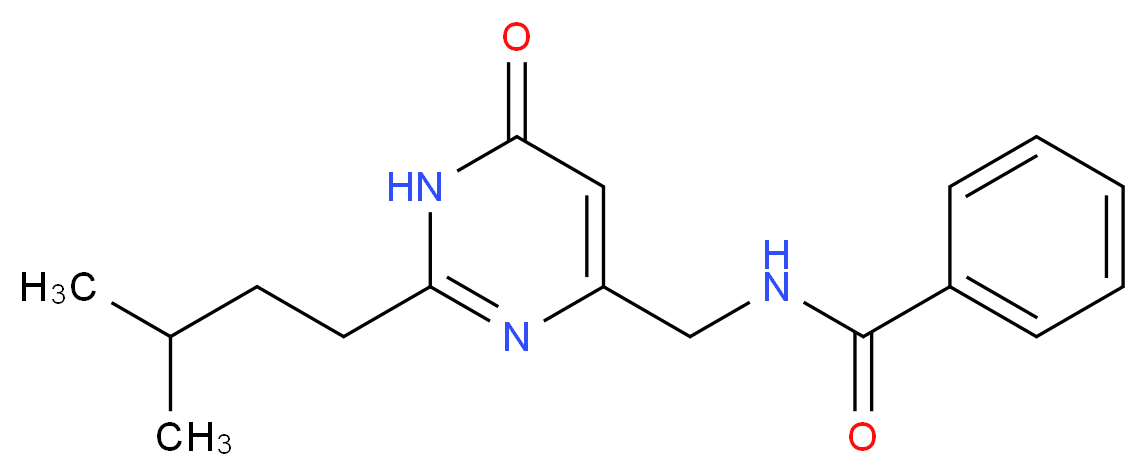 N-{[2-(3-methylbutyl)-6-oxo-1,6-dihydropyrimidin-4-yl]methyl}benzamide_Molecular_structure_CAS_)