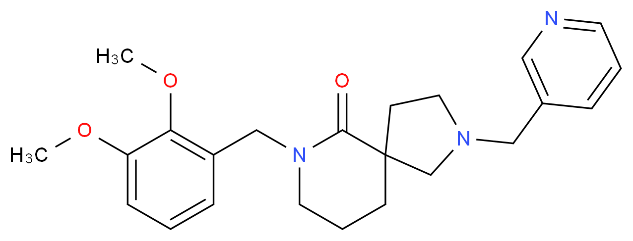 7-(2,3-dimethoxybenzyl)-2-(3-pyridinylmethyl)-2,7-diazaspiro[4.5]decan-6-one_Molecular_structure_CAS_)
