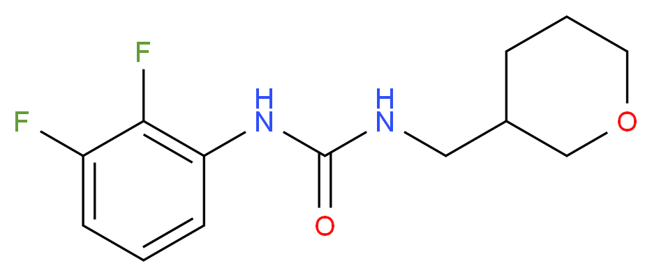 N-(2,3-difluorophenyl)-N'-(tetrahydro-2H-pyran-3-ylmethyl)urea_Molecular_structure_CAS_)