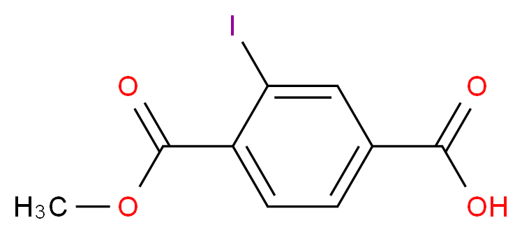 3-Iodo-4-(methoxycarbonyl)benzoic acid_Molecular_structure_CAS_299173-24-3)