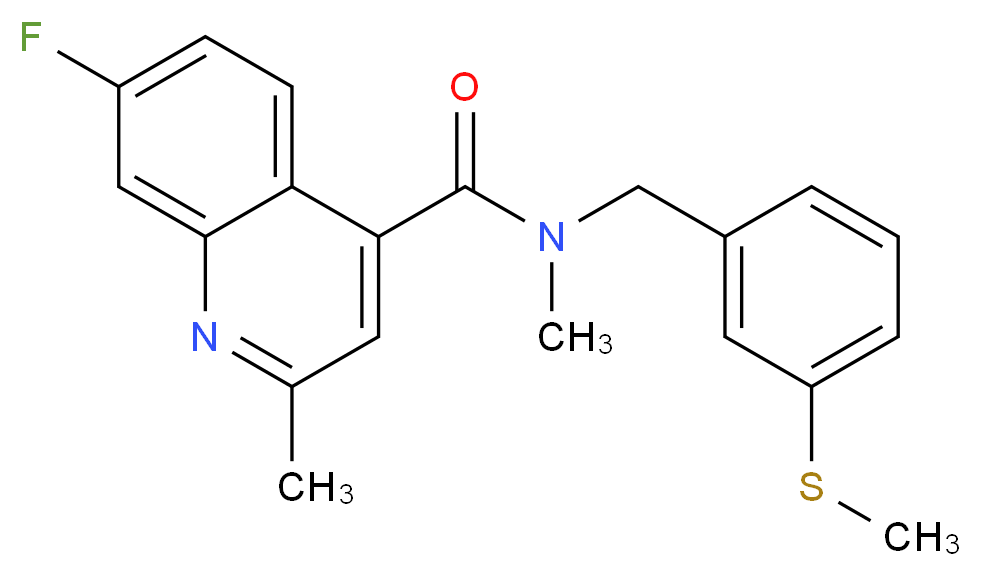 7-fluoro-N,2-dimethyl-N-[3-(methylthio)benzyl]-4-quinolinecarboxamide_Molecular_structure_CAS_)