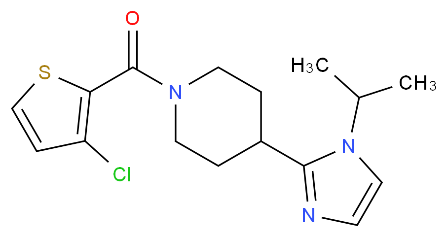 1-[(3-chloro-2-thienyl)carbonyl]-4-(1-isopropyl-1H-imidazol-2-yl)piperidine_Molecular_structure_CAS_)