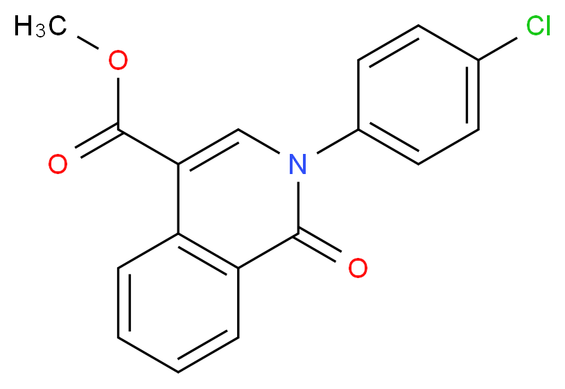 Methyl 2-(4-chlorophenyl)-1-oxo-1,2-dihydro-4-isoquinolinecarboxylate_Molecular_structure_CAS_)