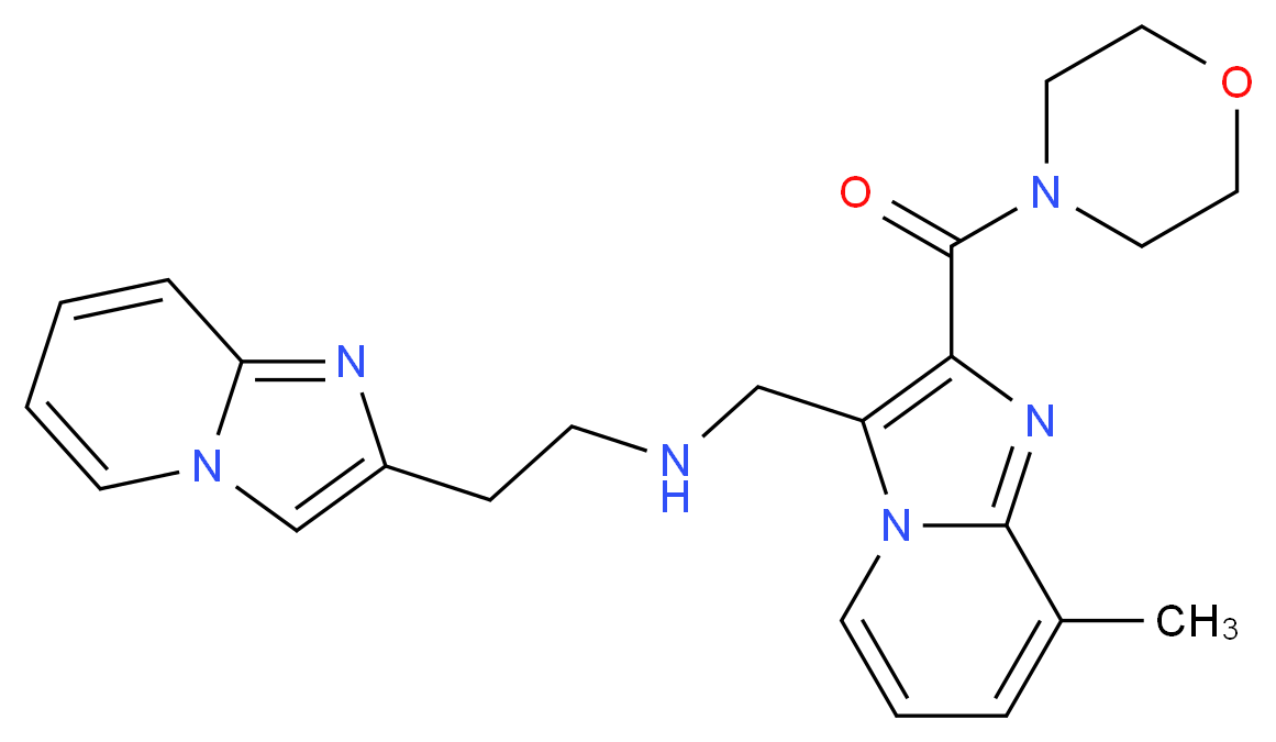 (2-imidazo[1,2-a]pyridin-2-ylethyl){[8-methyl-2-(4-morpholinylcarbonyl)imidazo[1,2-a]pyridin-3-yl]methyl}amine_Molecular_structure_CAS_)