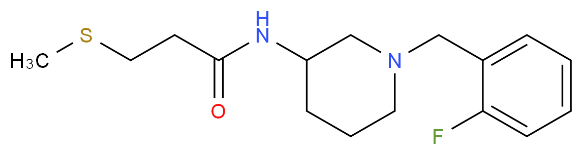 N-[1-(2-fluorobenzyl)-3-piperidinyl]-3-(methylthio)propanamide_Molecular_structure_CAS_)