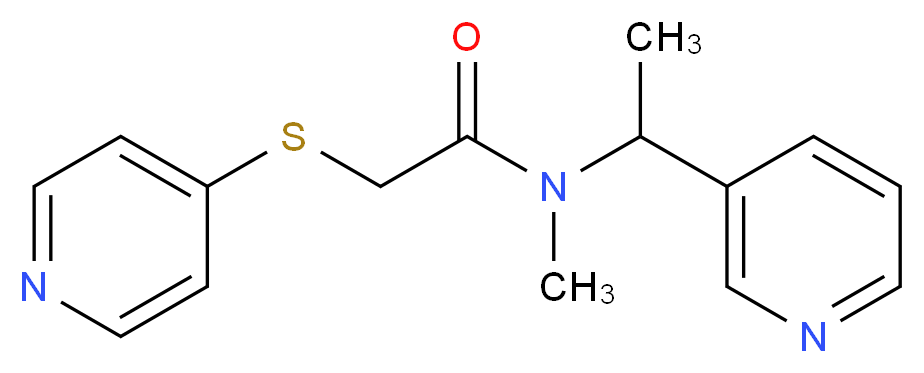 N-methyl-N-(1-pyridin-3-ylethyl)-2-(pyridin-4-ylthio)acetamide_Molecular_structure_CAS_)