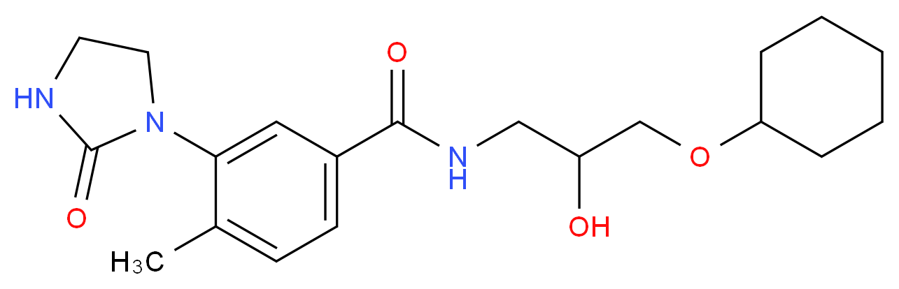 N-[3-(cyclohexyloxy)-2-hydroxypropyl]-4-methyl-3-(2-oxo-1-imidazolidinyl)benzamide_Molecular_structure_CAS_)