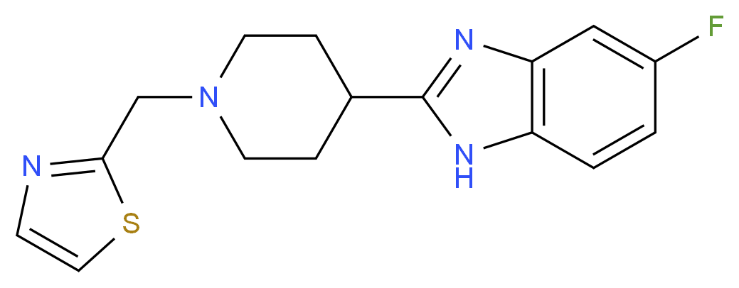 5-fluoro-2-[1-(1,3-thiazol-2-ylmethyl)piperidin-4-yl]-1H-benzimidazole_Molecular_structure_CAS_)