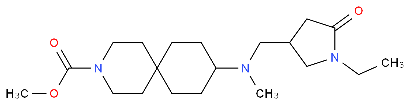 methyl 9-[[(1-ethyl-5-oxopyrrolidin-3-yl)methyl](methyl)amino]-3-azaspiro[5.5]undecane-3-carboxylate_Molecular_structure_CAS_)