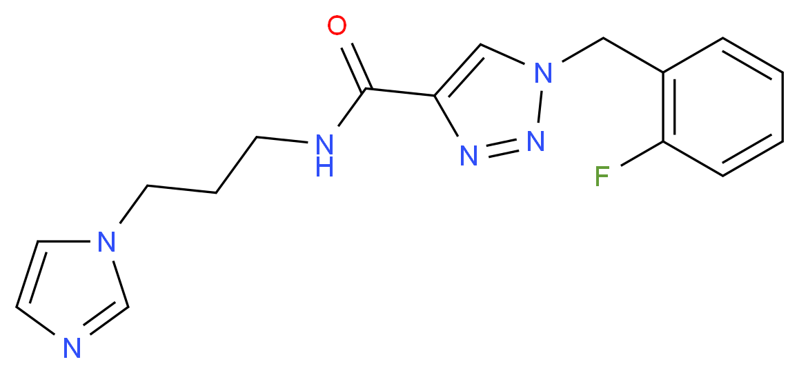 1-(2-fluorobenzyl)-N-[3-(1H-imidazol-1-yl)propyl]-1H-1,2,3-triazole-4-carboxamide_Molecular_structure_CAS_)