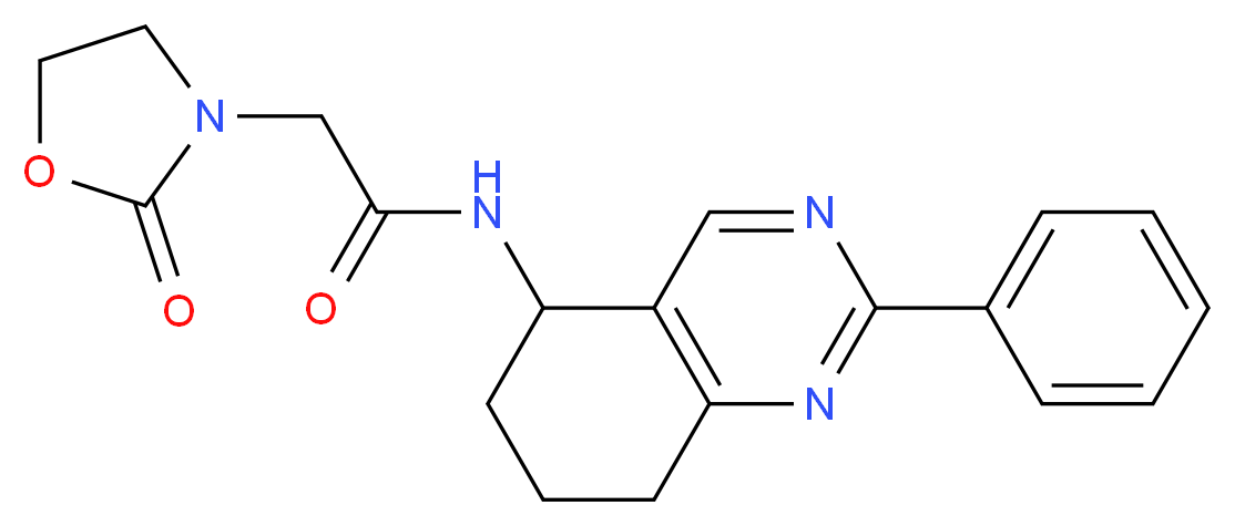 2-(2-oxo-1,3-oxazolidin-3-yl)-N-(2-phenyl-5,6,7,8-tetrahydro-5-quinazolinyl)acetamide_Molecular_structure_CAS_)