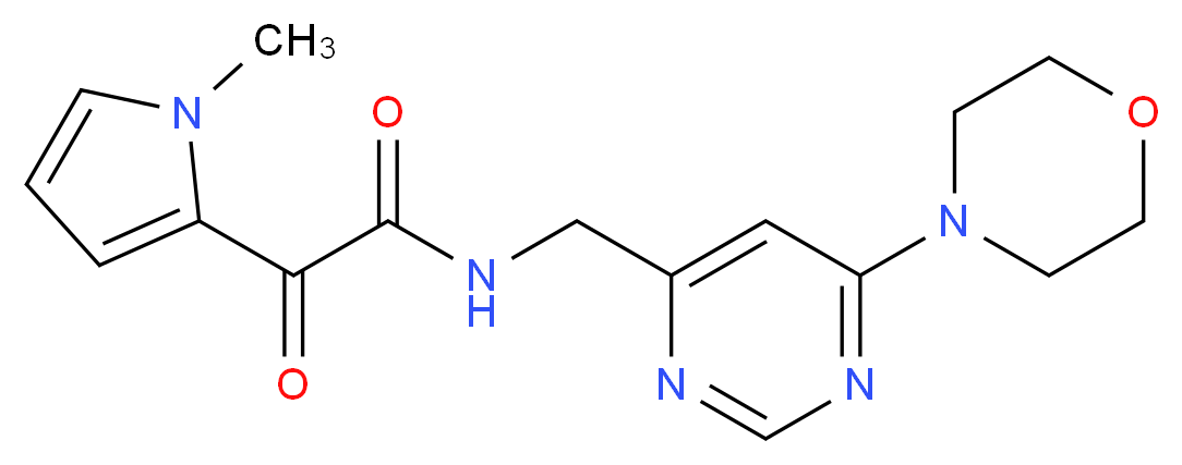 2-(1-methyl-1H-pyrrol-2-yl)-N-{[6-(4-morpholinyl)-4-pyrimidinyl]methyl}-2-oxoacetamide_Molecular_structure_CAS_)