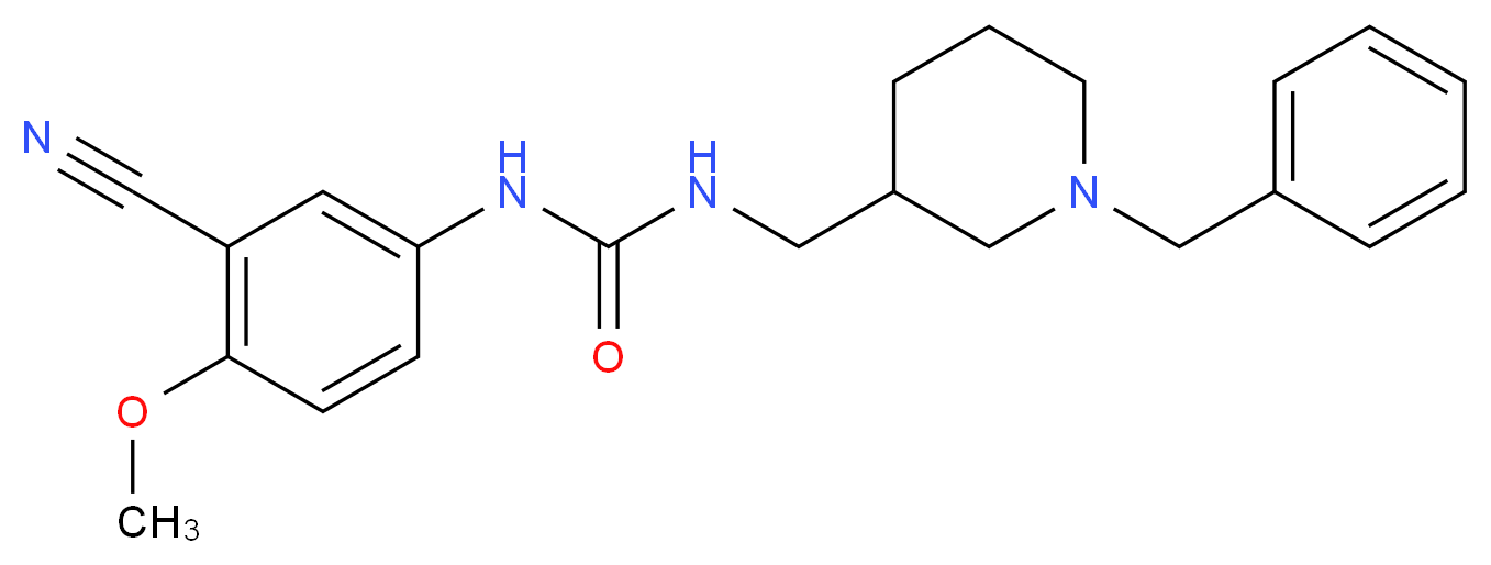 N-[(1-benzylpiperidin-3-yl)methyl]-N'-(3-cyano-4-methoxyphenyl)urea_Molecular_structure_CAS_)