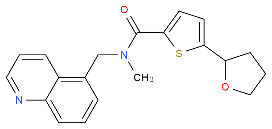N-methyl-N-(5-quinolinylmethyl)-5-(tetrahydro-2-furanyl)-2-thiophenecarboxamide_Molecular_structure_CAS_)