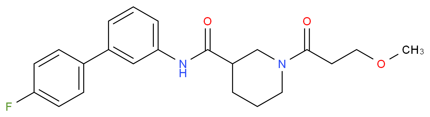 N-(4'-fluoro-3-biphenylyl)-1-(3-methoxypropanoyl)-3-piperidinecarboxamide_Molecular_structure_CAS_)