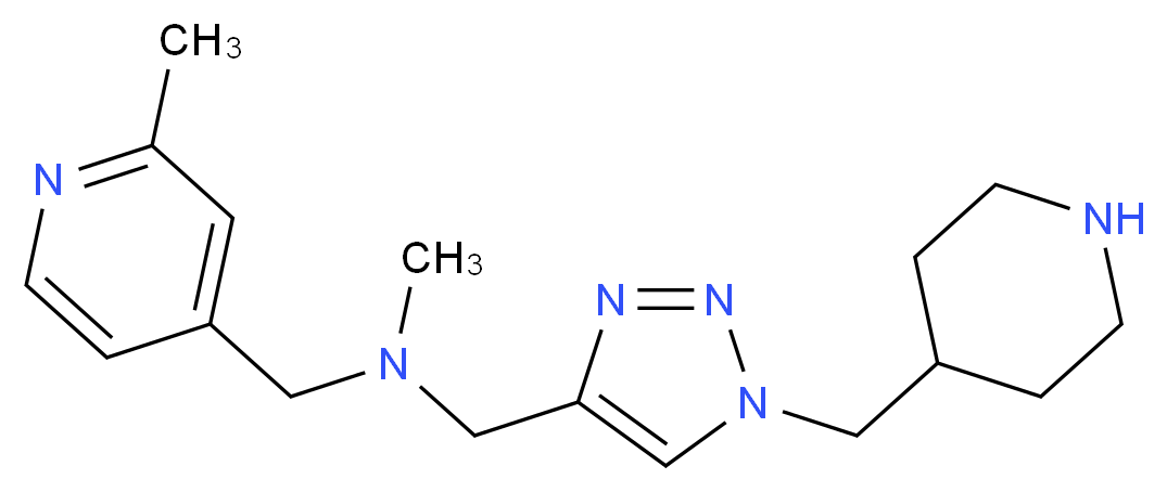 N-methyl-1-(2-methylpyridin-4-yl)-N-{[1-(piperidin-4-ylmethyl)-1H-1,2,3-triazol-4-yl]methyl}methanamine_Molecular_structure_CAS_)