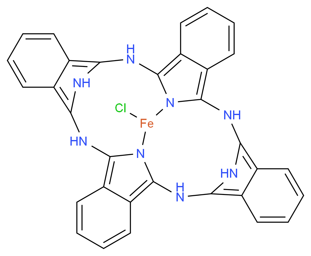 Iron(III) phthalocyanine chloride_Molecular_structure_CAS_14285-56-4)