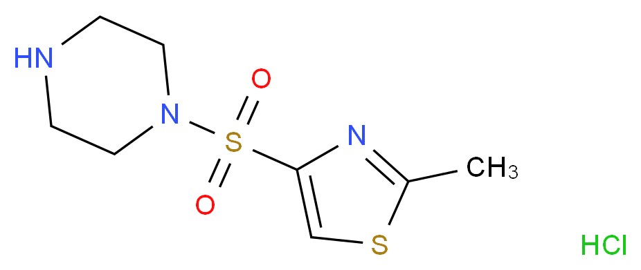 1-(2-methyl-1,3-thiazole-4-sulfonyl)piperazine hydrochloride_Molecular_structure_CAS_)