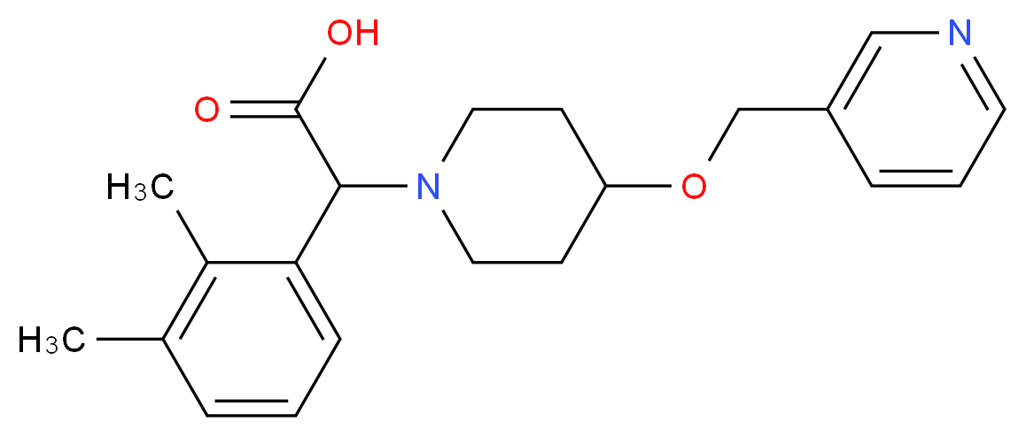 (2,3-dimethylphenyl)[4-(pyridin-3-ylmethoxy)piperidin-1-yl]acetic acid_Molecular_structure_CAS_)
