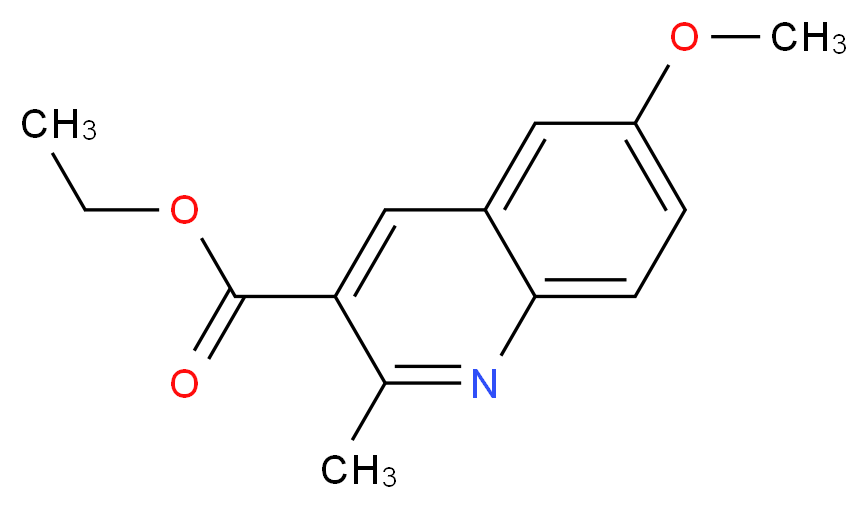6-METHOXY-2-METHYLQUINOLINE-3-CARBOXYLIC ACID ETHYL ESTER_Molecular_structure_CAS_86210-92-6)