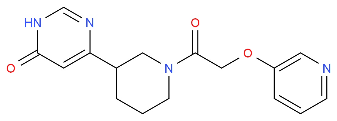 6-{1-[(pyridin-3-yloxy)acetyl]piperidin-3-yl}pyrimidin-4(3H)-one_Molecular_structure_CAS_)