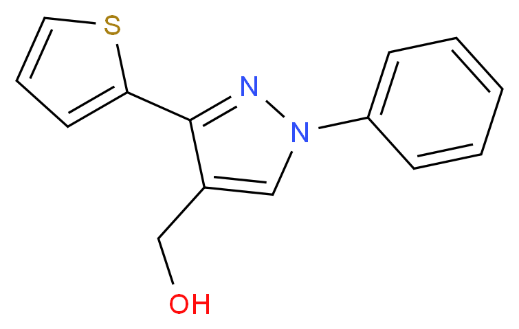 (1-phenyl-3-thien-2-yl-1H-pyrazol-4-yl)methanol_Molecular_structure_CAS_)
