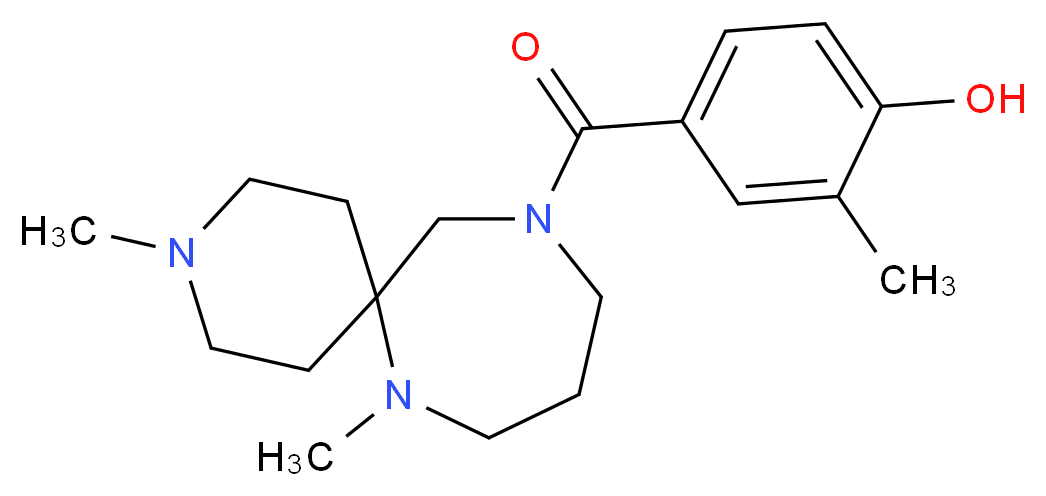 4-[(3,7-dimethyl-3,7,11-triazaspiro[5.6]dodec-11-yl)carbonyl]-2-methylphenol_Molecular_structure_CAS_)