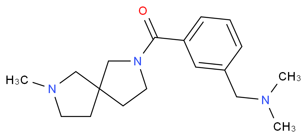N,N-dimethyl-1-{3-[(7-methyl-2,7-diazaspiro[4.4]non-2-yl)carbonyl]phenyl}methanamine_Molecular_structure_CAS_)