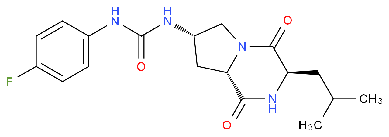 N-(4-fluorophenyl)-N'-[(3R,7S,8aS)-3-isobutyl-1,4-dioxooctahydropyrrolo[1,2-a]pyrazin-7-yl]urea_Molecular_structure_CAS_)