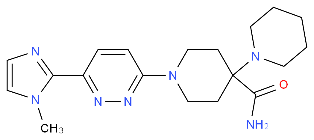 1'-[6-(1-methyl-1H-imidazol-2-yl)pyridazin-3-yl]-1,4'-bipiperidine-4'-carboxamide_Molecular_structure_CAS_)