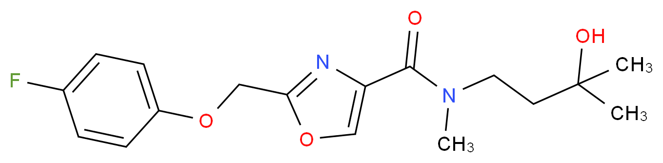 2-[(4-fluorophenoxy)methyl]-N-(3-hydroxy-3-methylbutyl)-N-methyl-1,3-oxazole-4-carboxamide_Molecular_structure_CAS_)