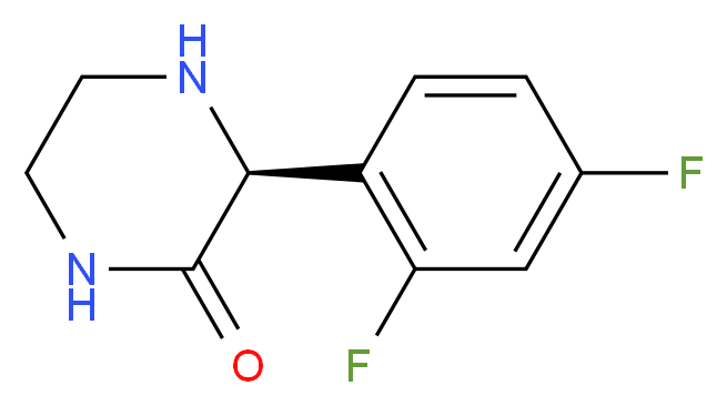 (S)-3-(2,4-DIFLUORO-PHENYL)-PIPERAZIN-2-ONE_Molecular_structure_CAS_)