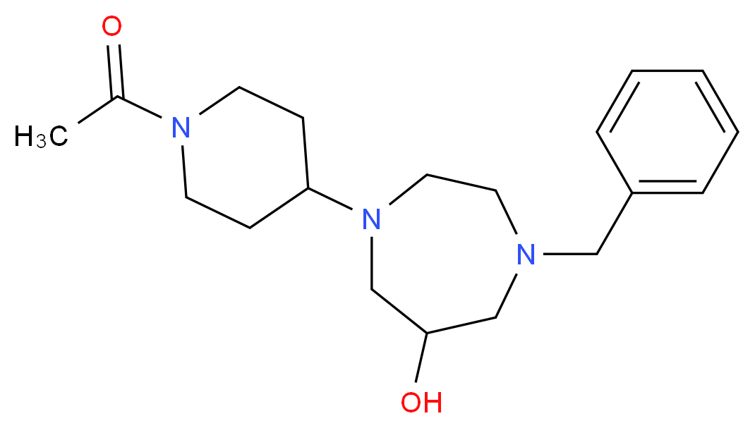 1-(1-acetyl-4-piperidinyl)-4-benzyl-1,4-diazepan-6-ol_Molecular_structure_CAS_)