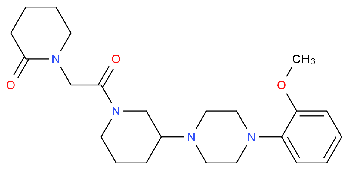 1-(2-{3-[4-(2-methoxyphenyl)-1-piperazinyl]-1-piperidinyl}-2-oxoethyl)-2-piperidinone_Molecular_structure_CAS_)