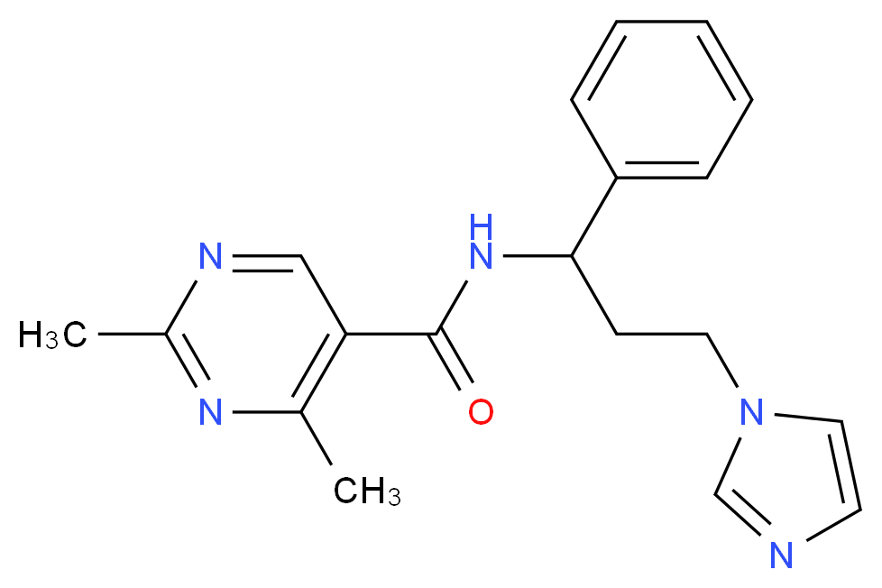 N-[3-(1H-imidazol-1-yl)-1-phenylpropyl]-2,4-dimethyl-5-pyrimidinecarboxamide_Molecular_structure_CAS_)