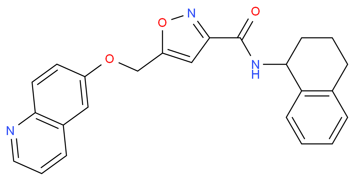 5-[(6-quinolinyloxy)methyl]-N-(1,2,3,4-tetrahydro-1-naphthalenyl)-3-isoxazolecarboxamide_Molecular_structure_CAS_)