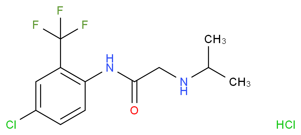 N-[4-chloro-2-(trifluoromethyl)phenyl]-2-(isopropylamino)acetamide hydrochloride_Molecular_structure_CAS_)