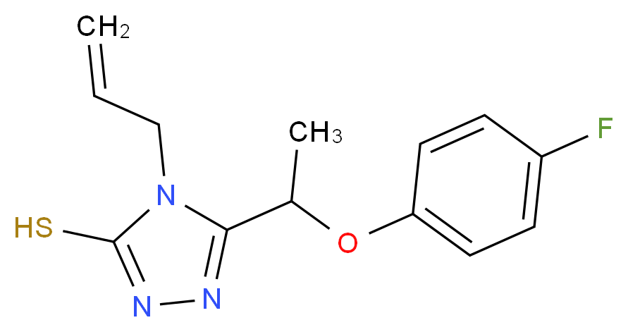 4-Allyl-5-[1-(4-fluorophenoxy)ethyl]-4H-1,2,4-triazole-3-thiol_Molecular_structure_CAS_)